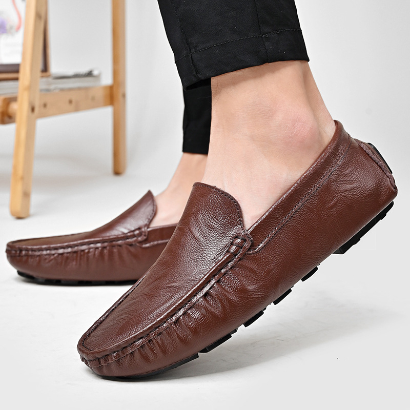 Férfi bőrből készült loafer, Lazább stílus, Valódi bőr, Szarvasmarha bőre, 18–40 éveseknek