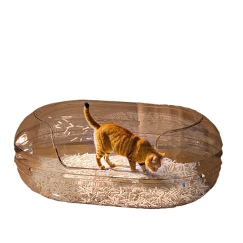 Κάδος τουαλέτας για γάτες με έλεγχο οσμών, αποφυγή πιτσιλισμάτων, ημι-κλειστός σχεδιασμός, PVC υλικό