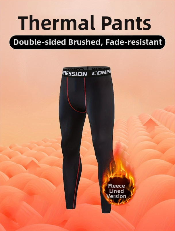 Мъжки спортни панталони с флисово подплата, тясно прилепнали за тренировки, 90% полиестер в смесени влакна, подходящи за всички сезони