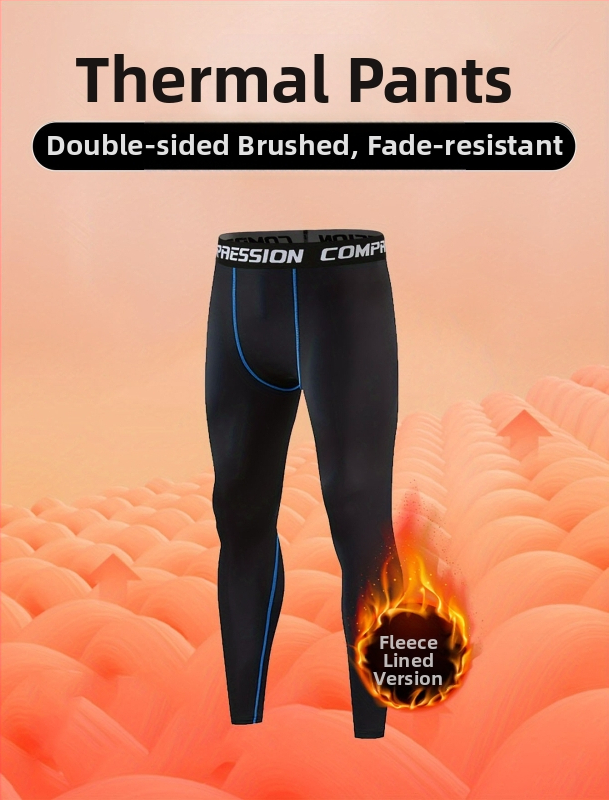 Мъжки спортни панталони с флисово подплата, тясно прилепнали за тренировки, 90% полиестер в смесени влакна, подходящи за всички сезони