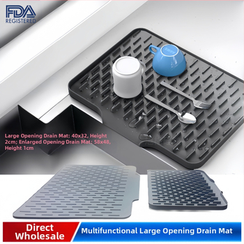 Silikoonist ruudukujuline nõudekuivatustald kaldega drenaažiga, libisemiskindel ja soojusisoleeriv