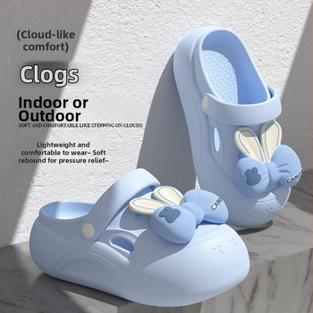 Sandale unisex Crocs din EVA, talpă groasă 5–6 cm, design Baotou Cartoon, crește înălțimea, vară 2025