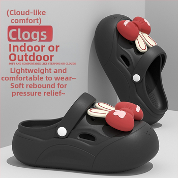 Sandale unisex Crocs din EVA, talpă groasă 5–6 cm, design Baotou Cartoon, crește înălțimea, vară 2025