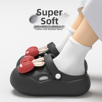 Sandale unisex Crocs din EVA, talpă groasă 5–6 cm, design Baotou Cartoon, crește înălțimea, vară 2025