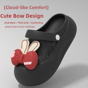 Sandale unisex Crocs din EVA, talpă groasă 5–6 cm, design Baotou Cartoon, crește înălțimea, vară 2025