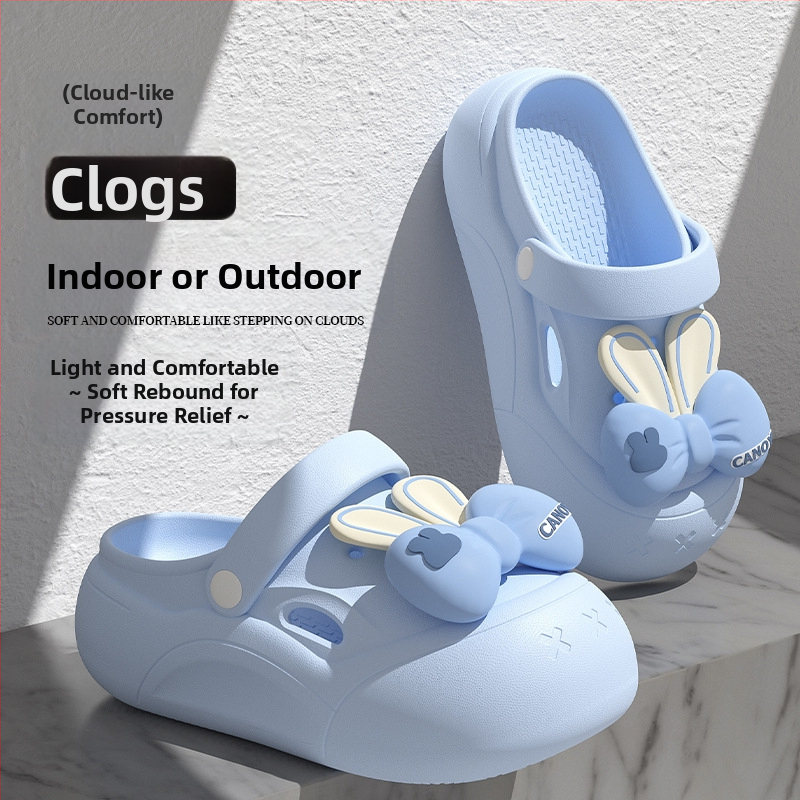 Sandale unisex Crocs din EVA, talpă groasă 5–6 cm, design Baotou Cartoon, crește înălțimea, vară 2025