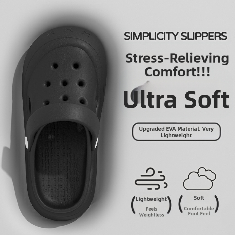 Sandale unisex Crocs din EVA, talpă groasă 5–6 cm, design Baotou Cartoon, crește înălțimea, vară 2025