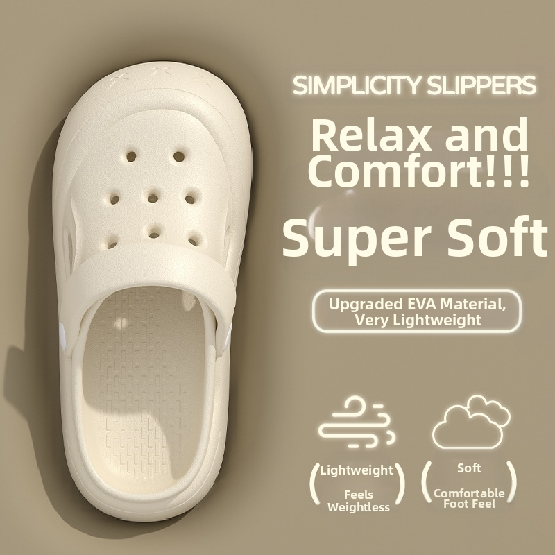 Sandale unisex Crocs din EVA, talpă groasă 5–6 cm, design Baotou Cartoon, crește înălțimea, vară 2025