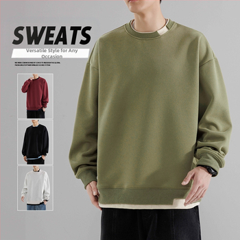 Суитшърт с кръгло деколте, дълги ръкави, принт, полиестерна материя, свободен силует