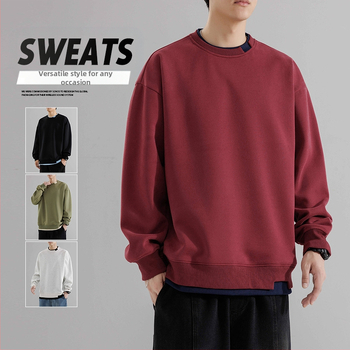 Суитшърт с кръгло деколте, дълги ръкави, принт, полиестерна материя, свободен силует