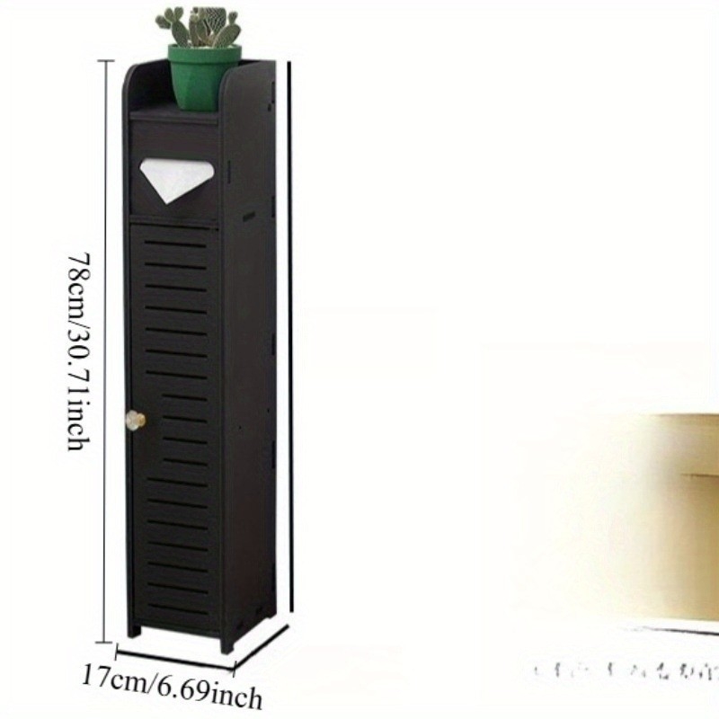 Fürdőszobai tároló szekrény - padlón álló (mobil, vízálló, forgó, 4 szintes)