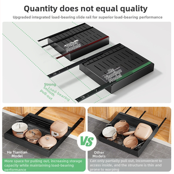 Τηλεσκοπικός αποθηκευτικός ράφι για την κουζίνα - πολυχρηστικός, χωρίς εγκατάσταση, χάλυβας άνθρακα, μοντέρνος μινιμαλιστικός σχεδιασμός, κυκλοφόρησε το 2024