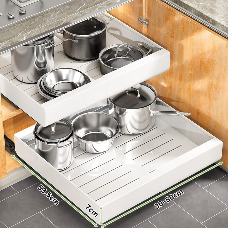 Teleskoopne köögisalvestusriiul - mitmekülgne, paigaldust vajab, süsinikteras, kaasaegne minimalistlik disain, ilmunud 2024