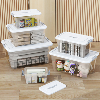 Κουτί αποθήκευσης από πλαστικό με ρόδες — Πολυχρηστική, Χωρητικότητα 50–60 L, Ανθεκτικό στη σκόνη και στην υγρασία, Μοντέλα 5501–5506