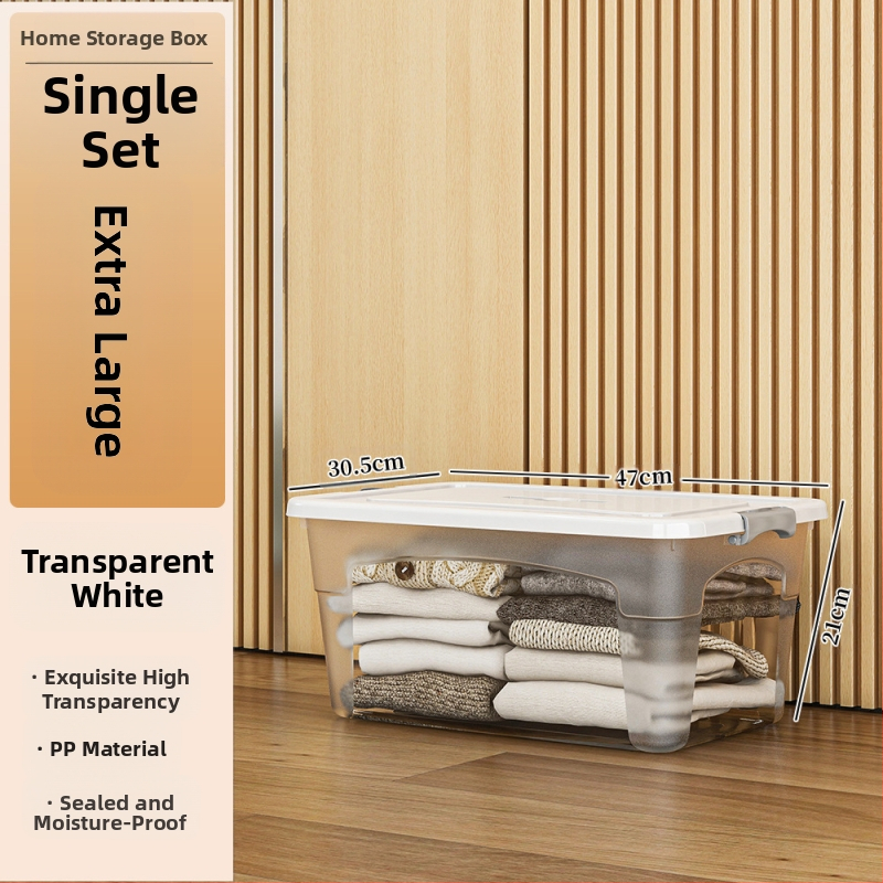 Пластмасова кутия за съхранение с колела — мултифункционална, 50–60 л, прахоустойчива и влагозащитна