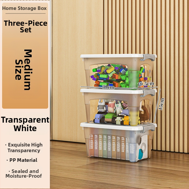 Пластмасова кутия за съхранение с колела — мултифункционална, 50–60 л, прахоустойчива и влагозащитна