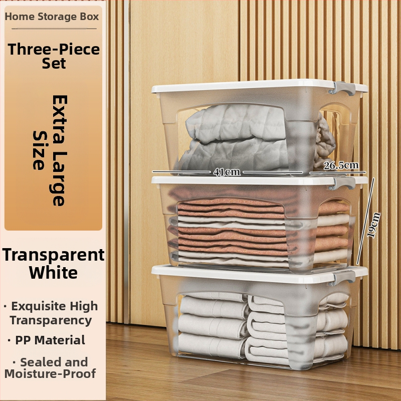 Пластмасова кутия за съхранение с колела — мултифункционална, 50–60 л, прахоустойчива и влагозащитна