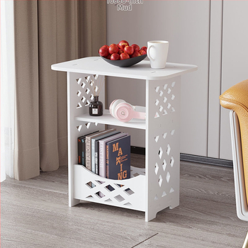 Μινιμαλιστικό κομοδίνο υπνοδωματίου με γυάλινο επάνω μέρος, πλαστική κατασκευή, σκανδιναβικό στυλ, συναρμολογούμενο, Powerful merchant