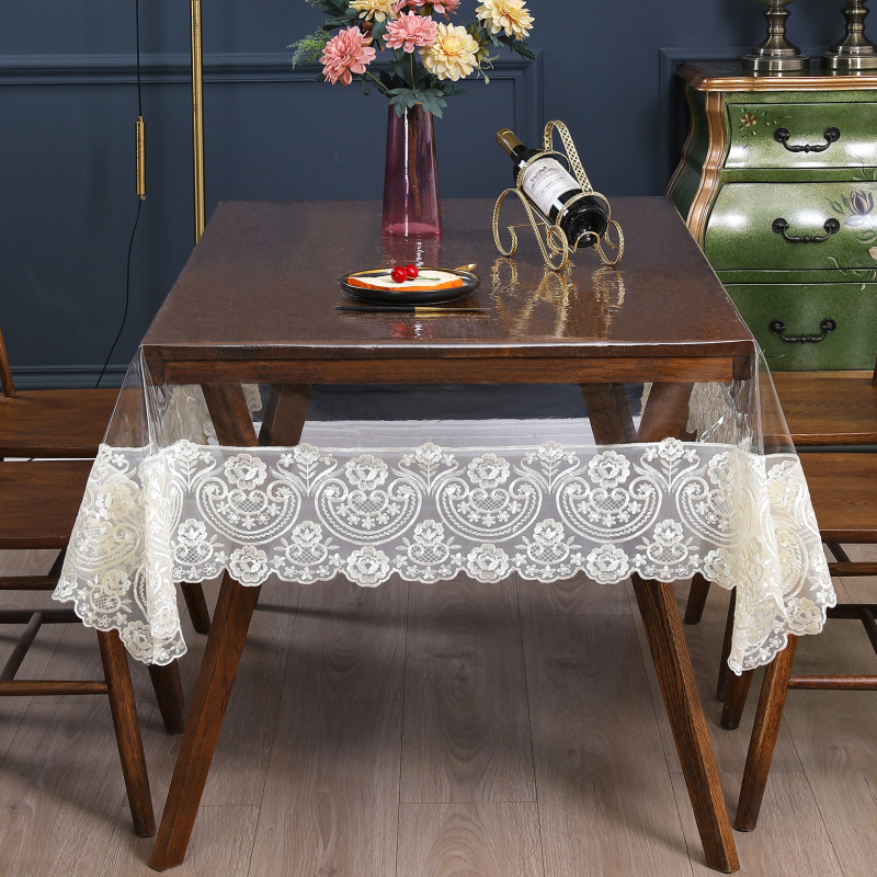 Față de masă din PVC dreptunghiulară – antiderapantă, rezistentă la uzură și la ulei; model geometric; personalizabilă într-o singură bucată