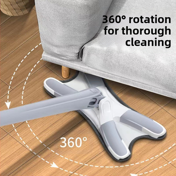 Σφουγγαρίστρα επίπεδη με κλιπ τύπου πεταλούδα — χωρίς χρήση χεριών, αναδιπλούμενη, για υγρή και ξηρή χρήση