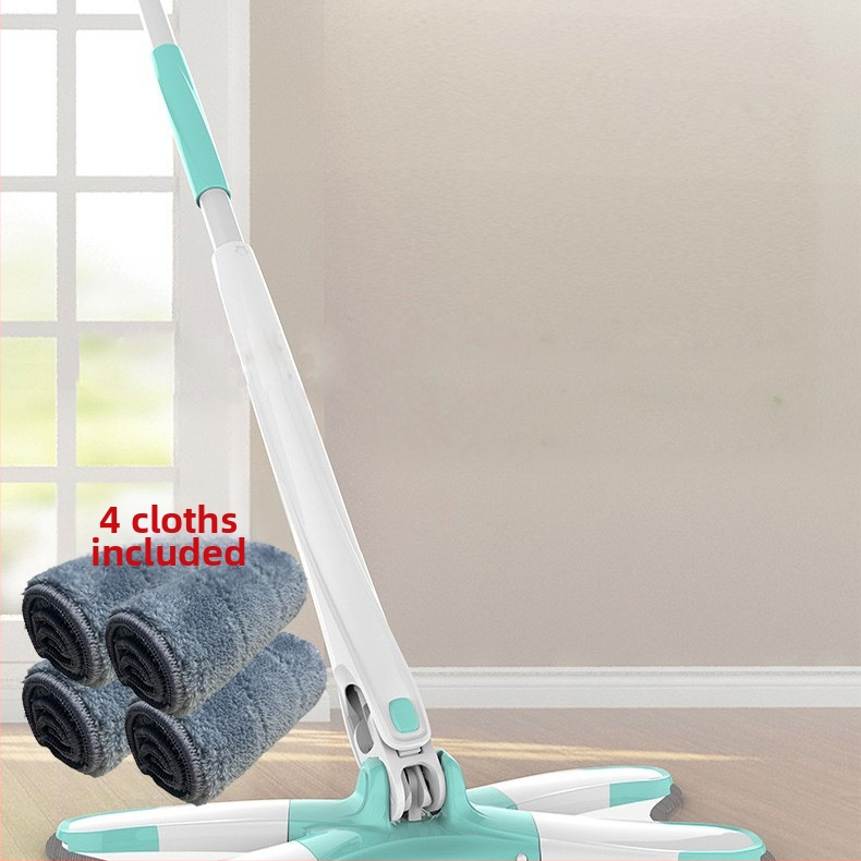 Pillangó klipszes lapos felmosó — kéz nélküli használat, összecsukható, nedves-száraz kettős használat