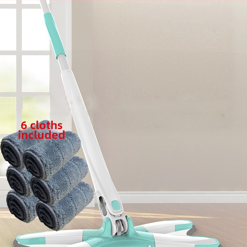 Pillangó klipszes lapos felmosó — kéz nélküli használat, összecsukható, nedves-száraz kettős használat