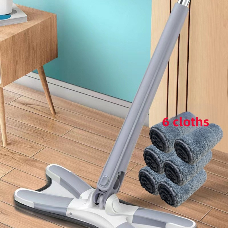 Pillangó klipszes lapos felmosó — kéz nélküli használat, összecsukható, nedves-száraz kettős használat