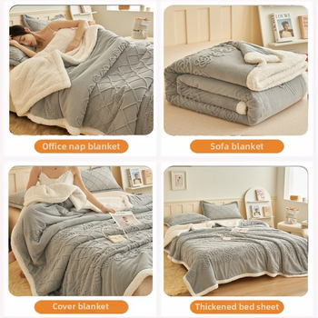 Κουβέρτα φλίς αρνιού για υπνάκο στο γραφείο – Γεωμετρικό μοτίβο, Άνοιξη και Φθινόπωρο (Υλικό: Άλλο; Μείωση διαστάσεων 5%; Στυλ: Απλό και Μοντέρνο)