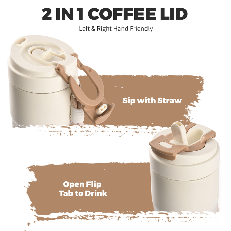 Termosz pohár 316-os rozsdamentes acél belső és külső falával, tealeeresztő kialakítás, 36 óránál hosszabb hőszigetelés, egyszerű stílus, irodai használat