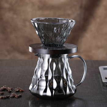 Σετ γυάλινης κανάτας για καφέ φίλτρου με σχέδιο μαγικού λουλουδιού, περιλαμβάνει κύπελλο φίλτρου, προσαρμογή