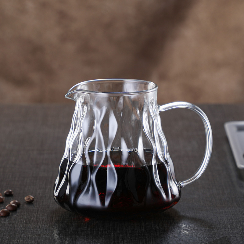 Üvegből készült pour-over kávéskanna készlet varázslatos virág dizájnnal, tartalmaz szűrőcsészét, testre szabható