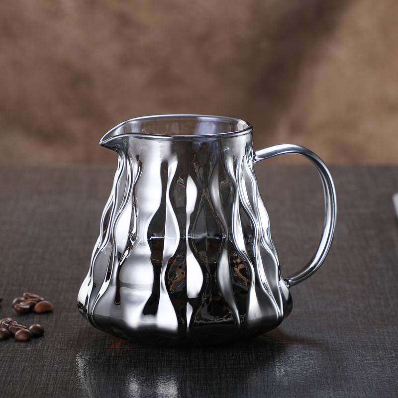 Üvegből készült pour-over kávéskanna készlet varázslatos virág dizájnnal, tartalmaz szűrőcsészét, testre szabható