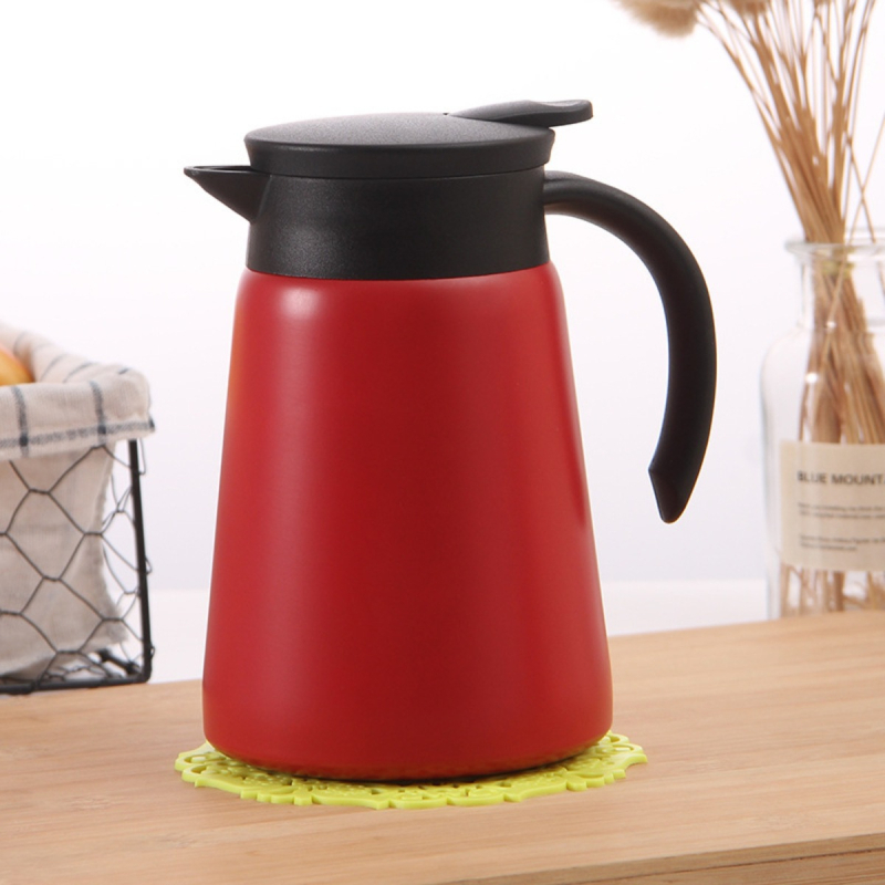 Európai stílusú termosz, dupla falú vákuum szigeteléssel, belső 304-es, külső 201-es rozsdamentes acél, fogantyúval