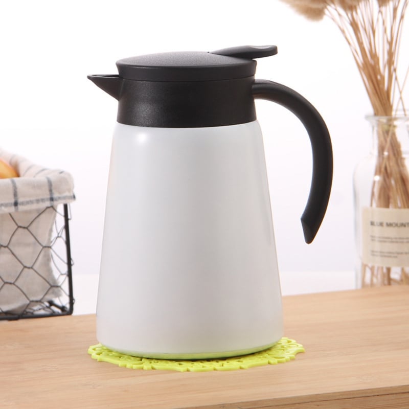 Európai stílusú termosz, dupla falú vákuum szigeteléssel, belső 304-es, külső 201-es rozsdamentes acél, fogantyúval