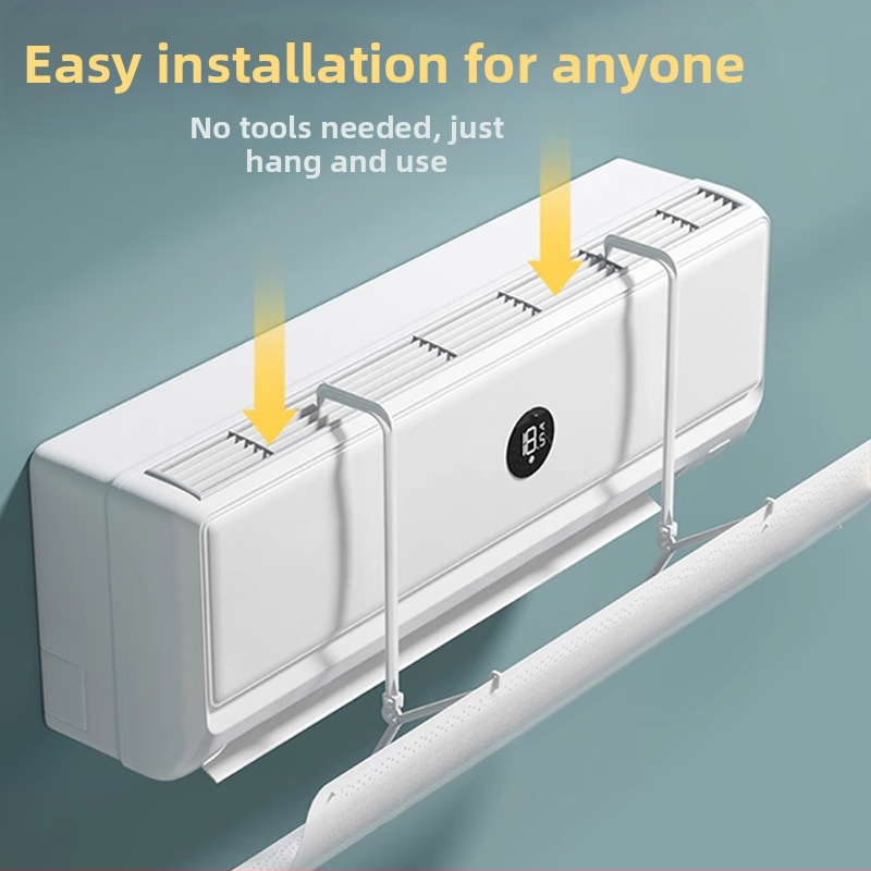 Дефлектор за климатик - ветроустойчив, регулируем, стенен монтаж, универсален, многократно използваем