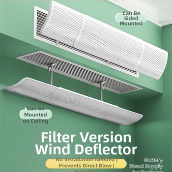 Deflector de aer pentru aer condiționat, model 985, material: floare de mătase, pentru dormitor