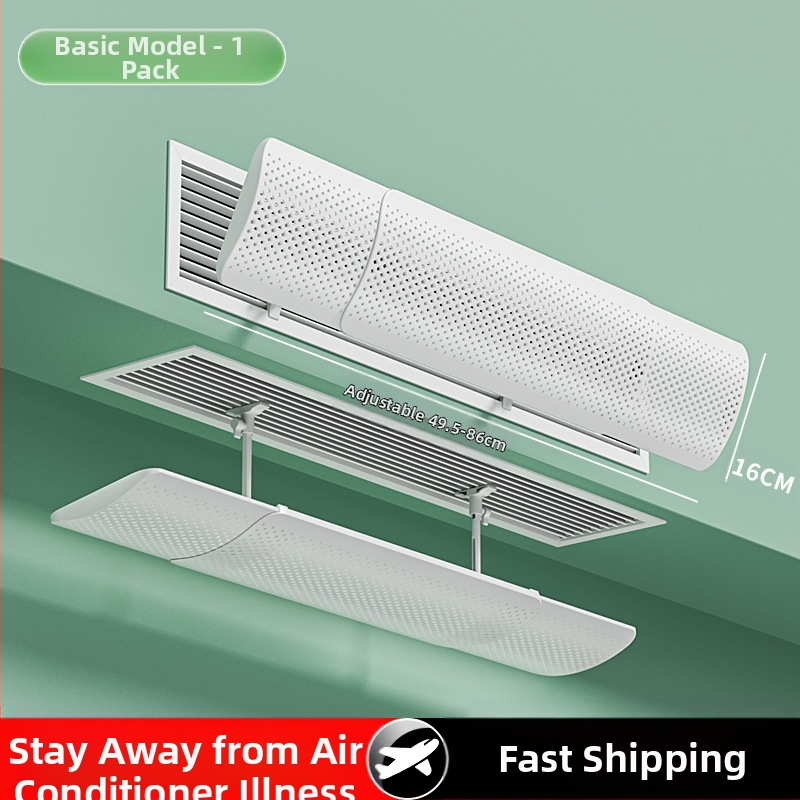 Deflector de aer pentru aer condiționat, model 985, material: floare de mătase, pentru dormitor