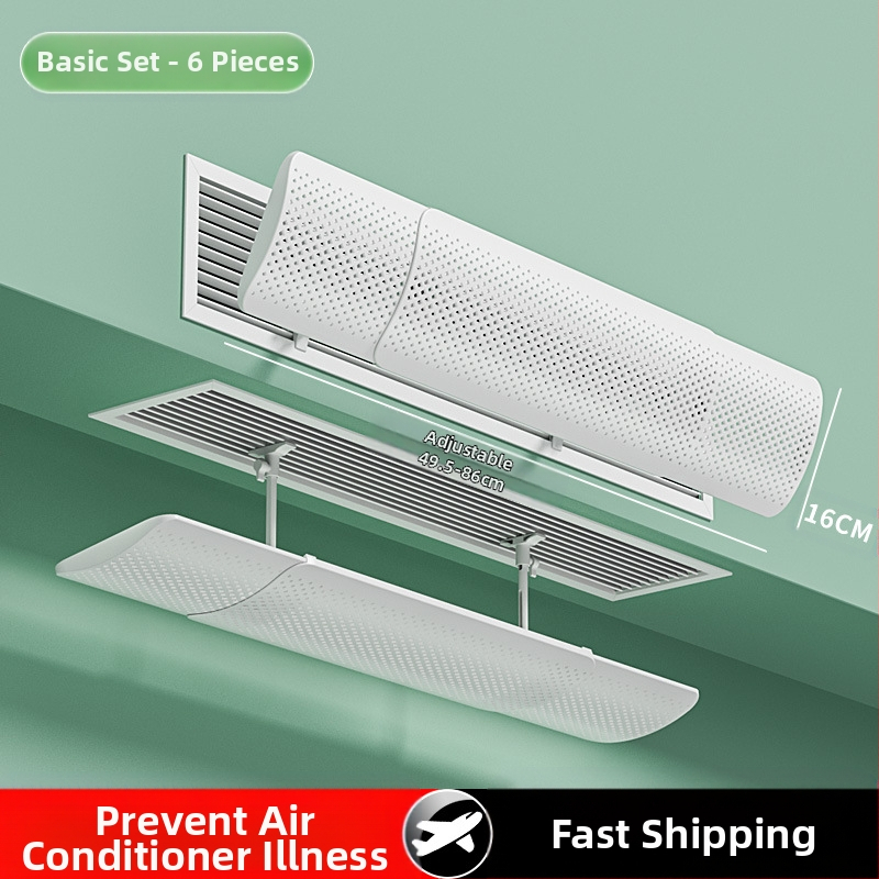 Deflector de aer pentru aer condiționat, model 985, material: floare de mătase, pentru dormitor