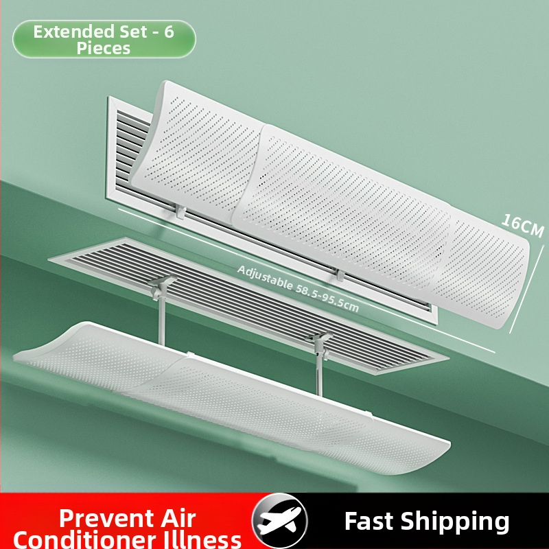 Deflector de aer pentru aer condiționat, model 985, material: floare de mătase, pentru dormitor
