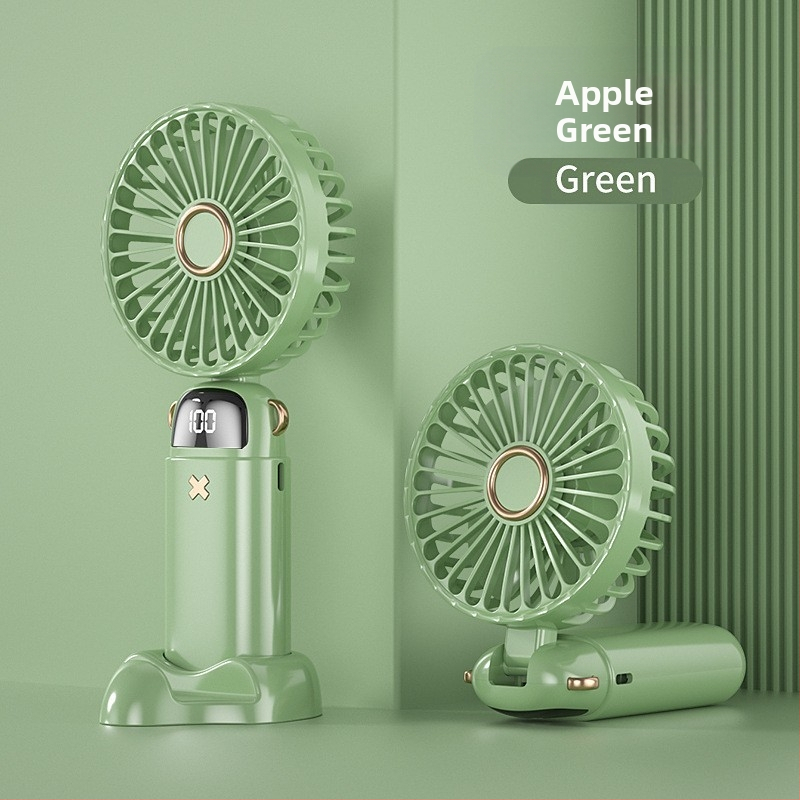 Ventilator de mână USB, pliabil, cu 5 palete, 5 trepte, baterie detașabilă 1000–1200 mAh, zgomot 45–50 dB