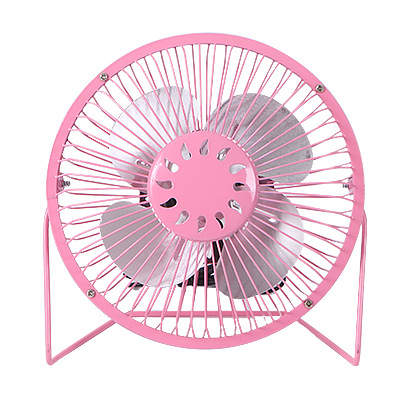 Ventilator metal de birou alimentat USB, cu palete de 4, motor brushless, funcționare silențioasă, 2 viteze