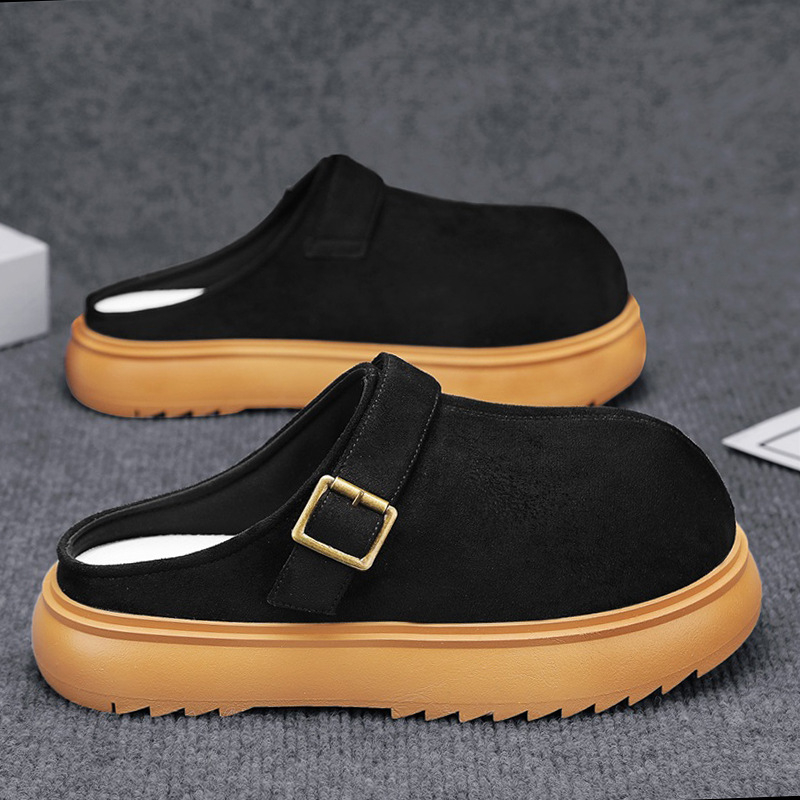 Muške lazy cipele – okrugli vrh, teksturiran gornji dio, gumeni potplat, PU uložak