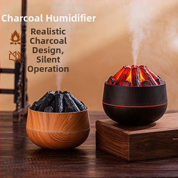 Sx-e351 Ултразвуков овлажнител с USB захранване – кръгъл дизайн, резервоар до 0.5 л, обхват 21–30 м², 1 изход за мъгла, таймер 2–8 ч, шум до 36 dB, дизайн на пламък