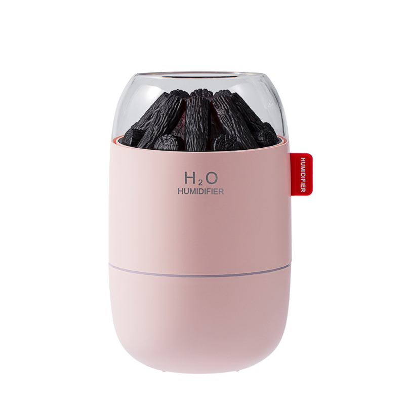 Sx-e351 Ултразвуков овлажнител с USB захранване – кръгъл дизайн, резервоар до 0.5 л, обхват 21–30 м², 1 изход за мъгла, таймер 2–8 ч, шум до 36 dB, дизайн на пламък