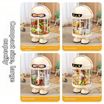 Πλαστικό κουτί αποθήκευσης παιχνιδιών με σωλήνα κατά της σκόνης — μοντέρνος μινιμαλιστικός σχεδιασμός για το σαλόνι