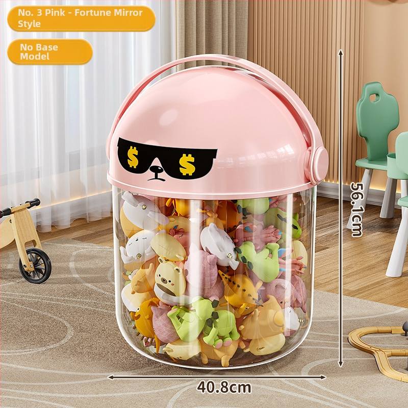 Пластмасова кутия за съхранение на играчки с прахозащитна тръба — модерен минималистичен стил за дневната