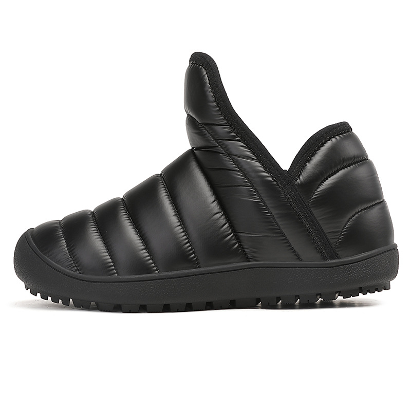 Papuci de casă unisex pentru iarnă – calzi, groși, slip-on, talpă antiderapantă din cauciuc, PU partea superioară