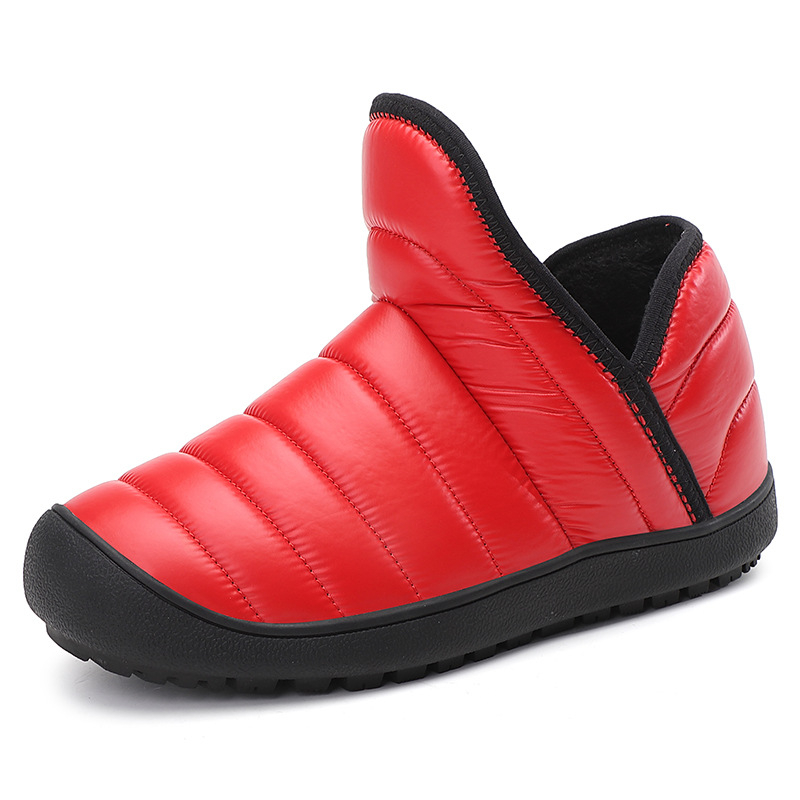 Papuci de casă unisex pentru iarnă – calzi, groși, slip-on, talpă antiderapantă din cauciuc, PU partea superioară