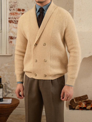 Ежедневен свободен кардиган, дълги ръкави, полиестрова тъкан, зимен сезон