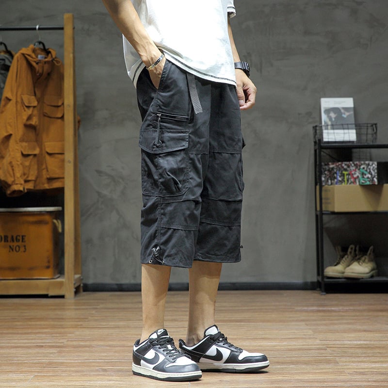 Pantaloni Capri pentru bărbați - croi drept lejer, lungime cropped, vară, stil tânăr